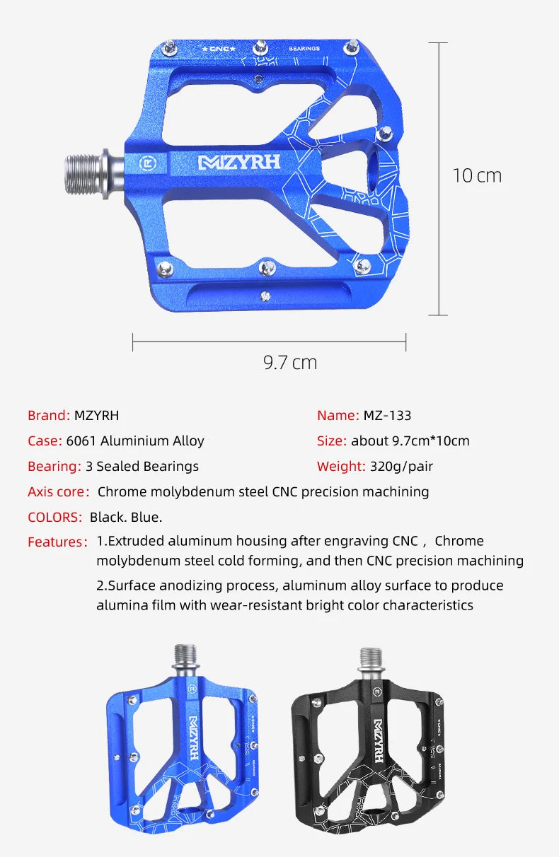 MZYRH Ultralight Sealed Bearing Bike Pedals: Revolutionize Your Ride! 🚴‍♂️🔥 - MANDOTOS