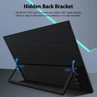 ZEUSLAP 18.5" Touch Screen Portable Monitor 100Hz 100% sRGB With Screen Holder Stand For Laptop Phone Xbox PS4 PS5 Switch