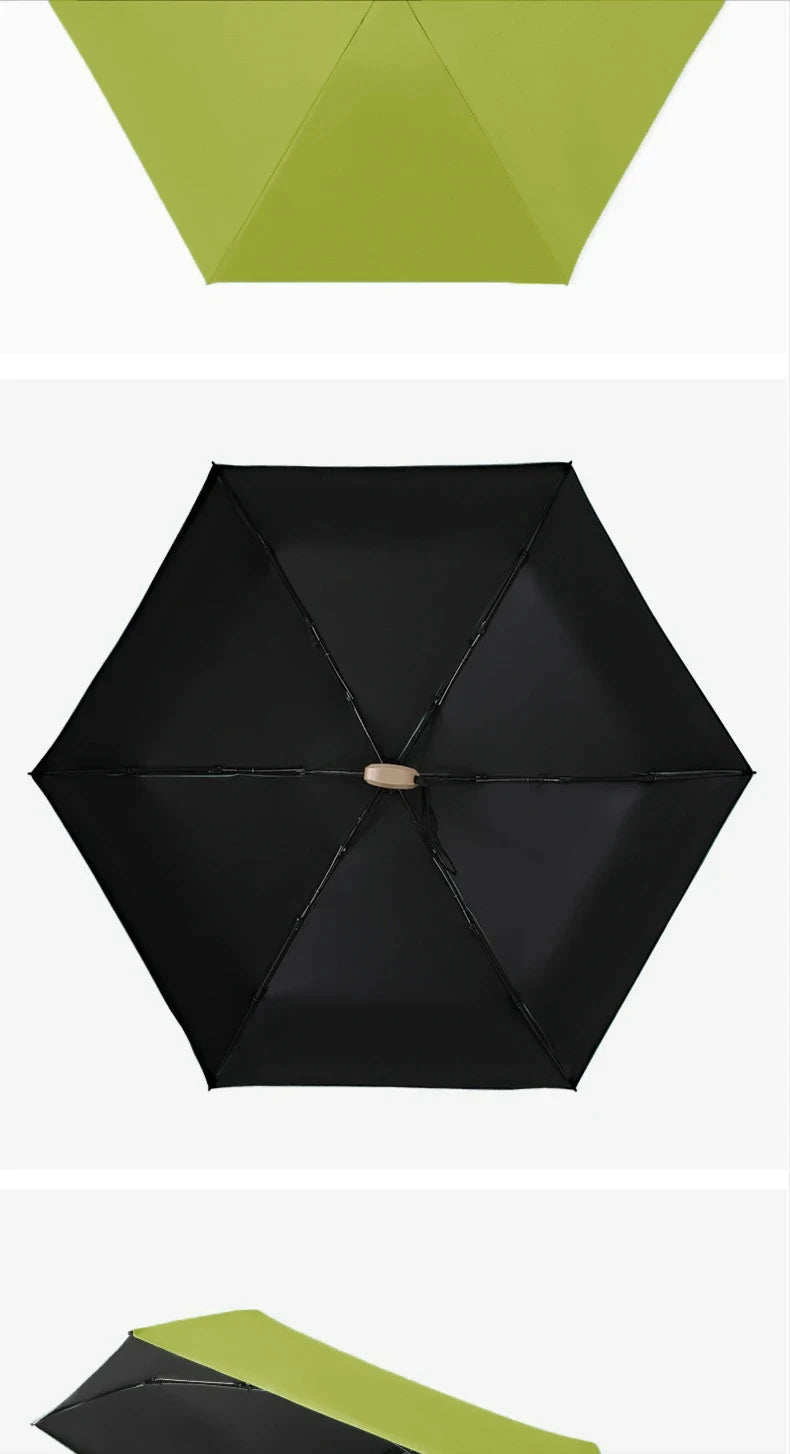 1Pc 55% Off Mini Sun Umbrella Pocket Rain Umbrella Vinyl Folding UV Ultraviolet Protection Sun Shade Pocket Parasol Capsule - MANDOTOS