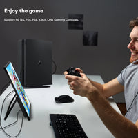 ZEUSLAP 15.6" FHD 100%sRGB 300Nits Ultra thin Back Stand Design Portable Monitor for Phone Gaming Laptop