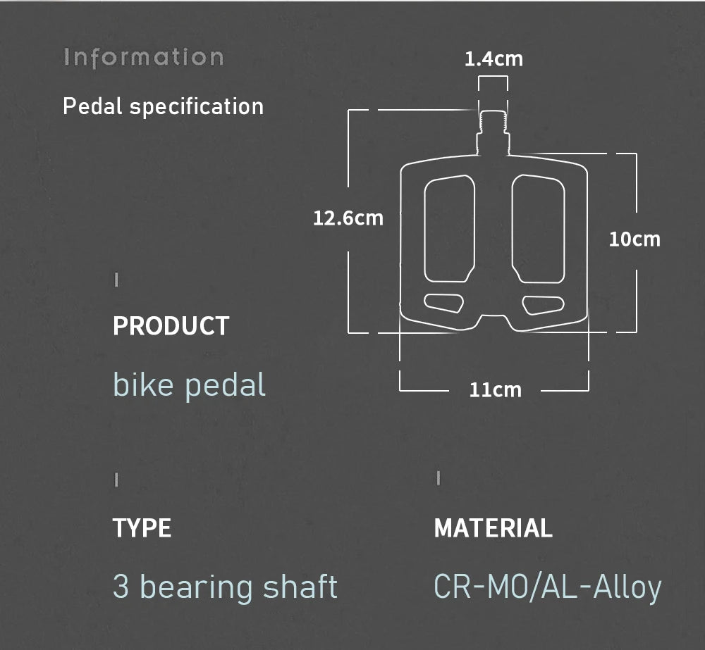 Bike Pedals 9/16 Inch Mountain Bike Pedal Premium Road Bike Pedals Wide Paltform and Lightweight Aluminum Bicycle Pedals