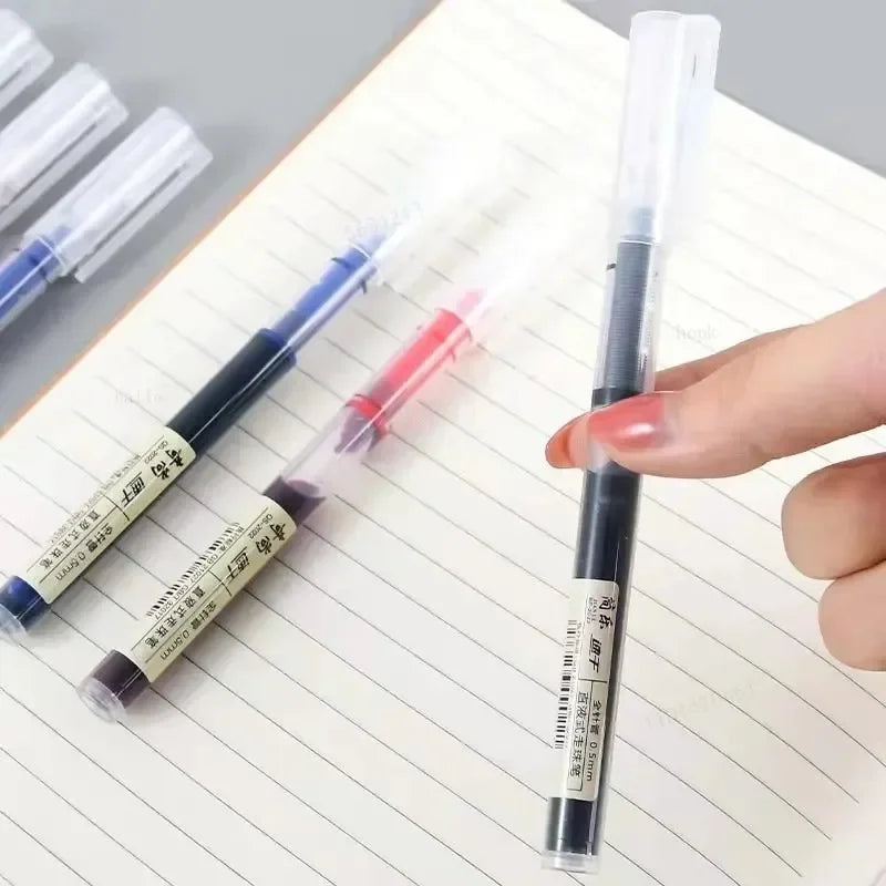 10Pcs/set High Quality Needle Type Gel Pens Straight Liquid Ballpoint Pen Kawaii Stationery School Office Supplies Writing - MANDOTOS