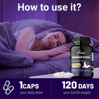 Melatonin 12mg - Relieves Anxiety and Stress, Helps with Deep Sleep, Helps Reduce Insomnia and Trouble Falling Asleep, Non-GMO
