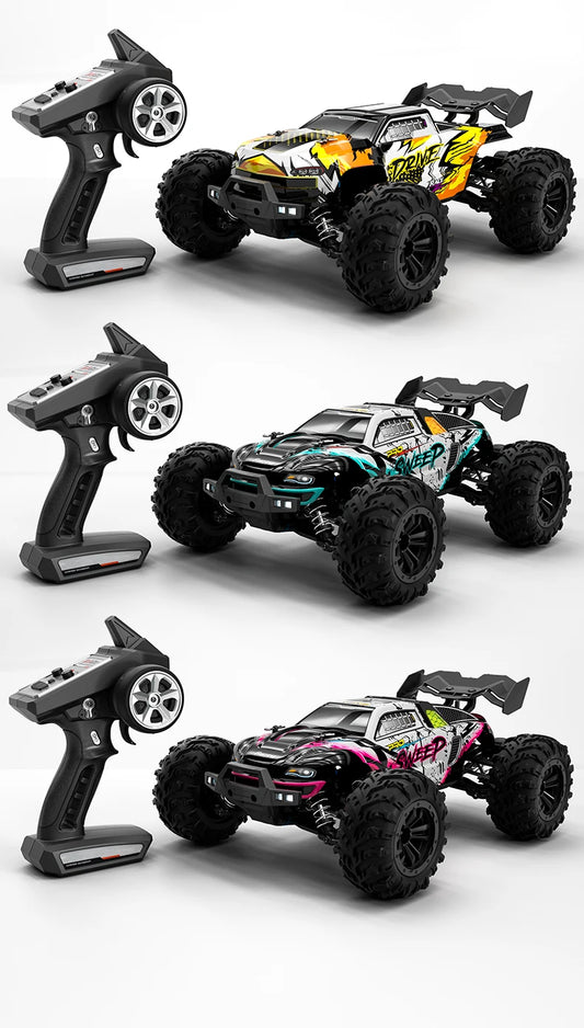 Teeggi 16101 /16102 PRO 1:16 High Speed RC Car With LED Light Drift 70KM/H 4WD RC Off-Road Car Monster Truck Toy For Kid Gifts - MANDOTOS