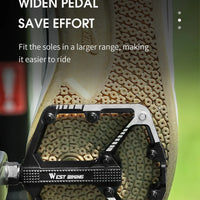 WEST BIKING Bicycle Pedals Sealed DU Bearing Nonslip Pedal Mountain Road Bike Cycling Alloy MTB Pedal Bicycle Accessories