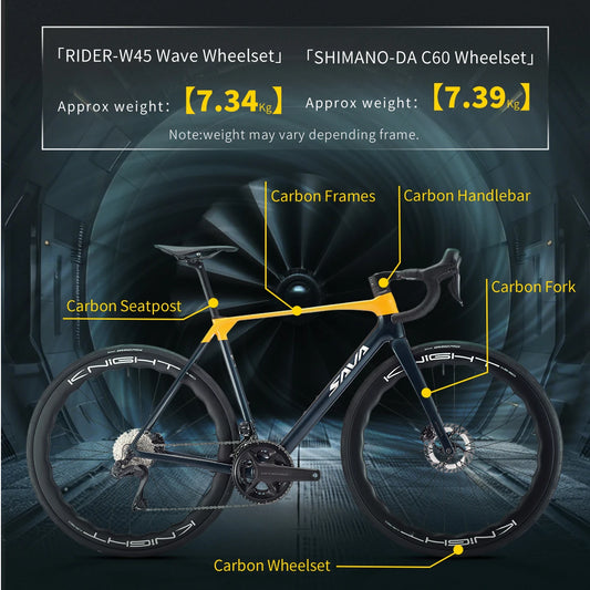 SAVA AEROX SLR8 Full Carbon Fiber Racing Grade Road Bike E-Shift Road Bike with SHIMAN0 ULTEGRA 8170 Di2 Kit UCI+CE Approved