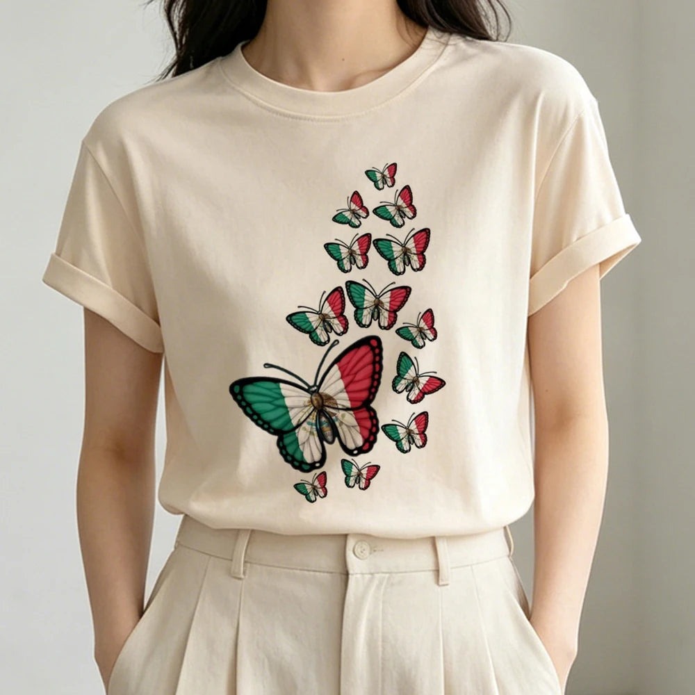 Mexico top tees girl 80s baddie summer alternative  t-shirt kawaii baddie 2000s