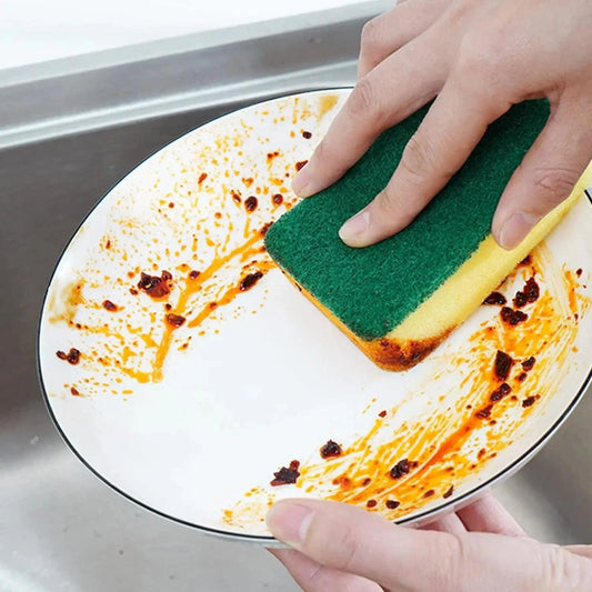 Highly absorbent double-sided sponge magic cleaning pot rust sponge cleaning brush kitchen cleaning tool - MANDOTOS