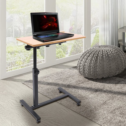 Adjustable Height Laptop Desk Rolling Cart Table Stand Movable Computer Table Sofa Side Tables - MANDOTOS