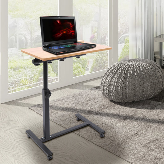 Adjustable Height Laptop Desk Rolling Cart Table Stand Movable Computer Table Sofa Side Tables - MANDOTOS