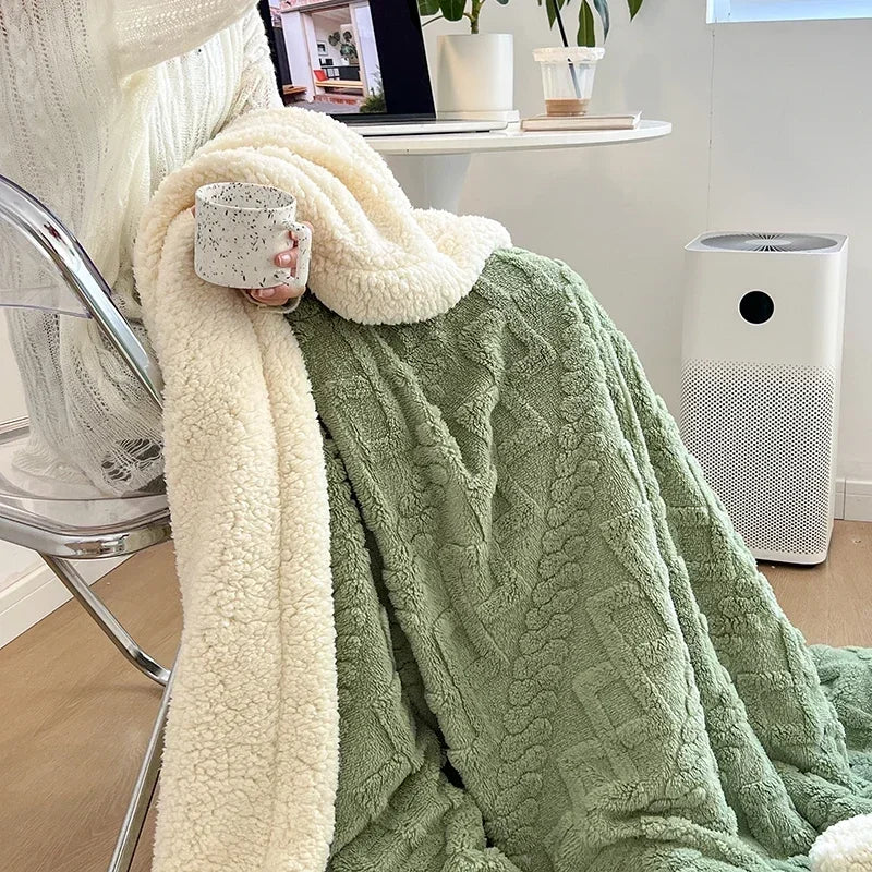 Cozy Lamb Velvet Flannel Blanket - MANDOTOS