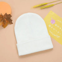 Women Men Fluorescent Color Warm Beanie Hat Autumn Winter Stretch Knitted Crochet Beanies Hat Cap Black Red White Navy Pink