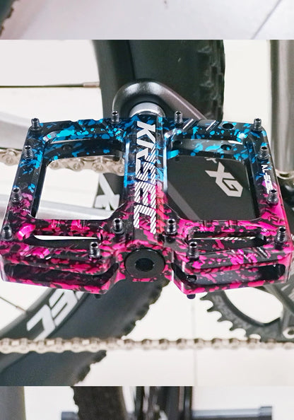 Bike Pedals 9/16 Inch Mountain Bike Pedal Premium Road Bike Pedals Wide Paltform and Lightweight Aluminum Bicycle Pedals