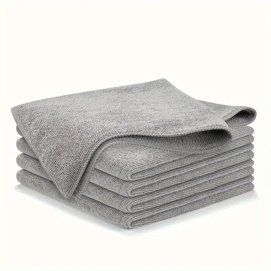 5/10/20pcs Kitchen Towel, Ultra-fine Fiber Light Gray Cleaning Cloth Set, Absorbent, Soft And Stain-removing Cloth - MANDOTOS
