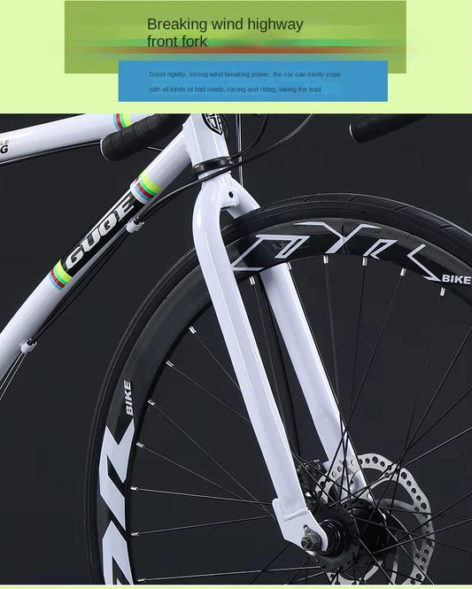 2025 New Road Bike 7/24 Speed Corner Handle Road Racing Bicycle Dual Disc Brake Lightweight Outdoor bicicleta Adult Teenagers