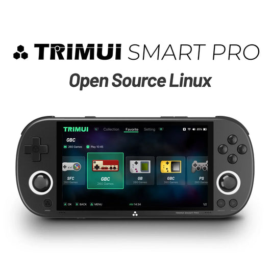 Trimui Smart Pro Handheld Game Console 4.96'' IPS Screen Linux System Joystick RGB Lighting Trimui Retro Video Game Console Gift - MANDOTOS