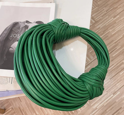 Handbags for Women 2025 New in Gold Luxury Designer Brand Handwoven Noodle Bags Rope Knotted Pulled Hobo Silver Evening Clutch - MANDOTOS