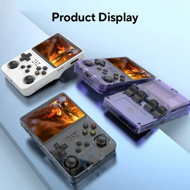 Open Source R36S Retro Handheld Video Game Console Linux System 3.5 Inch IPS Screen Portable Pocket Video Player R35S 64GB Games - MANDOTOS