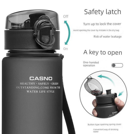 Casino Frosted Sports Water Cup Plastic Handy Cup Men and Women Creativity Portable Student Kettle with Lid Sports Bottle - MANDOTOS