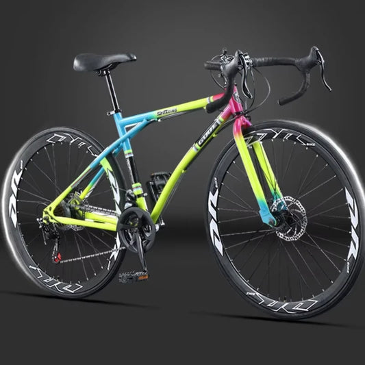 2025 New Road Bike 7/24 Speed Corner Handle Road Racing Bicycle Dual Disc Brake Lightweight Outdoor bicicleta Adult Teenagers