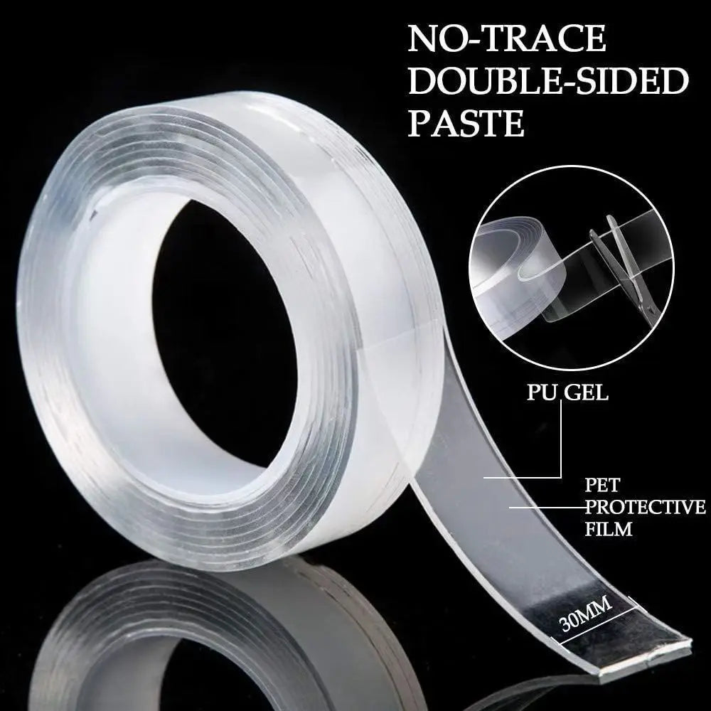 1/3/5m Nano Tape Double-Sided Adhesive Tape Traceless Waterproof Tape For Bathroom Kitchen Sink Tap Gel Sticker - MANDOTOS