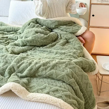 Cozy Lamb Velvet Flannel Blanket - MANDOTOS