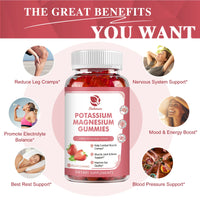 LUKAREE 200mg Potassium Magnesium Gummies Magnesium Potassium Supplements for Sleep, Relaxation, Sedation, Muscle Support