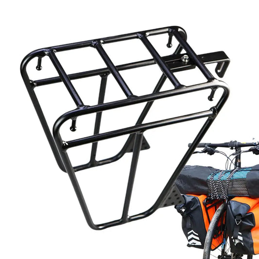 Cycling Cargo Rack Luggage Touring Carrier Racks Front Pannier Rack for Cycling Equipment Stand Footstock for Enhanced Stability - MANDOTOS