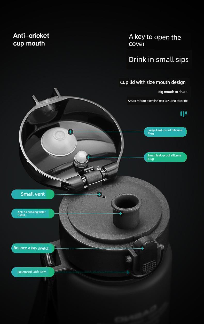 Casino Frosted Sports Water Cup Plastic Handy Cup Men and Women Creativity Portable Student Kettle with Lid Sports Bottle - MANDOTOS