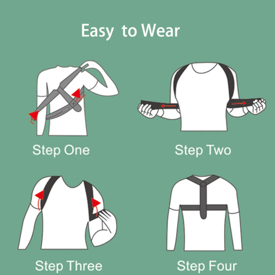 Adjustable Back Shoulder Posture Corrector Belt Clavicle Spine Support Reshape Your Body Home Office Sport Upper Back Neck Brace - MANDOTOS