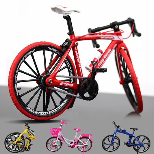 Creative Alloy Bicycle Model Ornament Mini Metal Bike Toy Collectible
