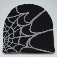 New model Winter Knitted Hat Four Seasons Men's and Women's Universal Y2K Knit Hat Spider Web Riding Outdoor Sports Fashion Hat