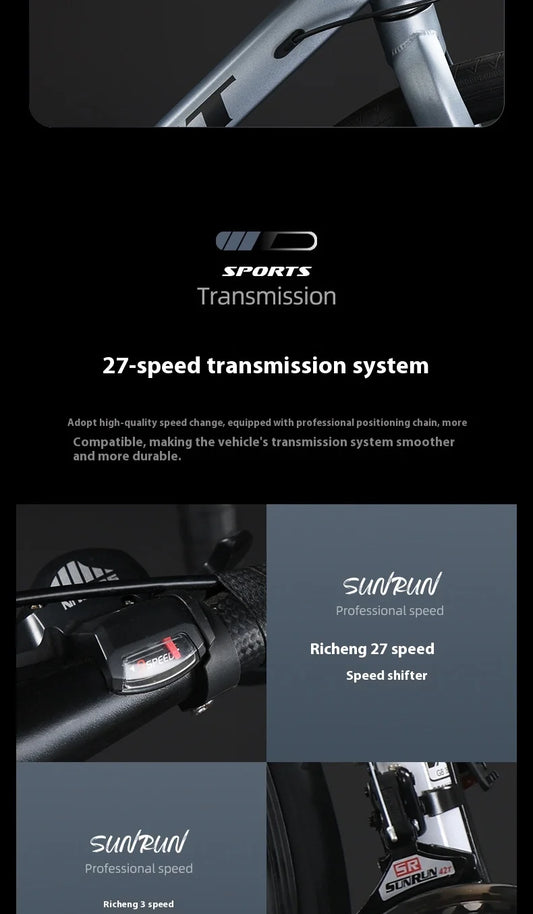 700CRoad Bike Bicycle Youth Lightweight Ultralight Adult Men's27Speed Racing Women's Bicycle