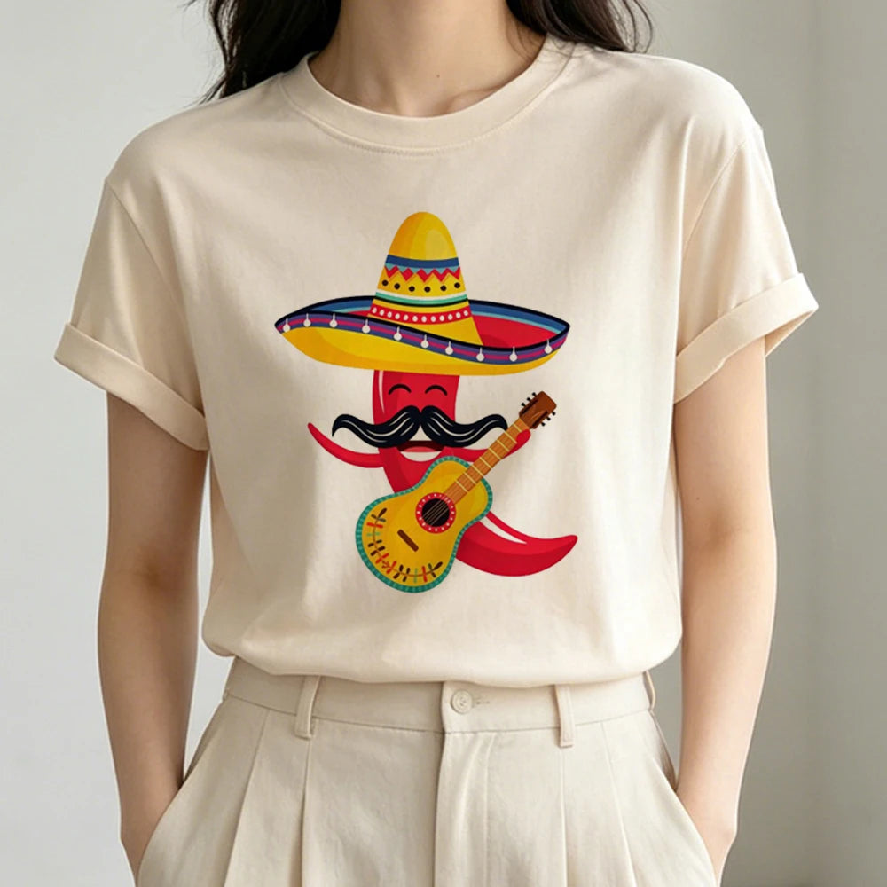 Mexico top tees girl 80s baddie summer alternative  t-shirt kawaii baddie 2000s