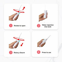 Household High Pressure Oral Irrigator Portable Teeth Clean Water Dental Floss Manual High Pressure Water Toothpick - MANDOTOS
