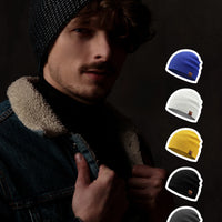 WRELS Winter Knitted Beanie Hats Warm Night Running Reflective Hat Unisex Windproof Ear Protection Cycling Hiking Ski Cap
