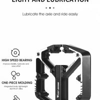 WEST BIKING Bicycle Pedals Sealed DU Bearing Nonslip Pedal Mountain Road Bike Cycling Alloy MTB Pedal Bicycle Accessories