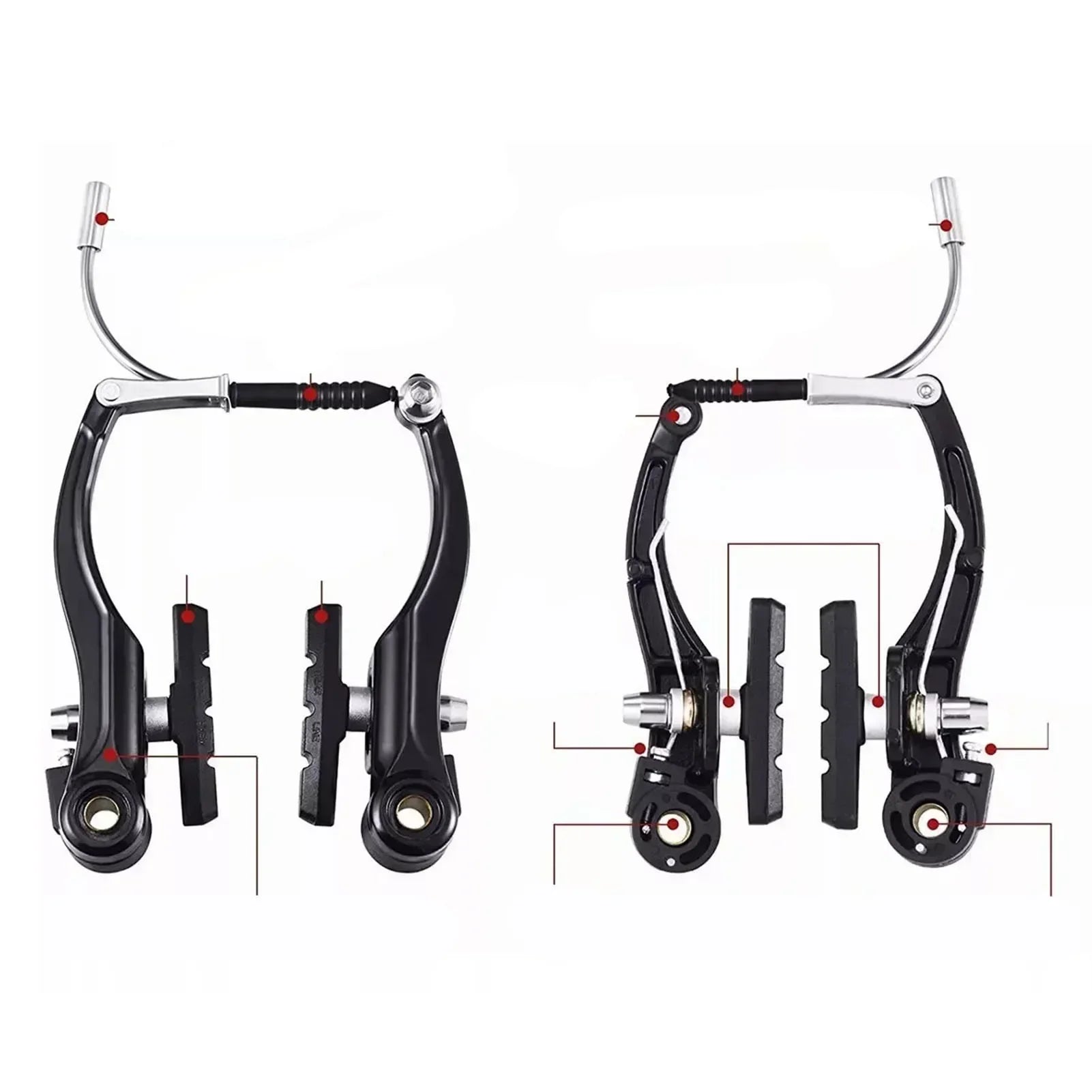 Bike Front Rear V Brakes Front Rear Caliper Set Brake Cycling Kit for MTB BMX Folding Road Mountain Bicycle Bikes Brake Set