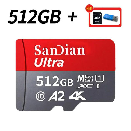 Original Flash Card 512GB Memory Card Large Capacity Micro TF Card 128GB 256GB High Speed SD Cards for PC/Phone/Camera/Mac - MANDOTOS