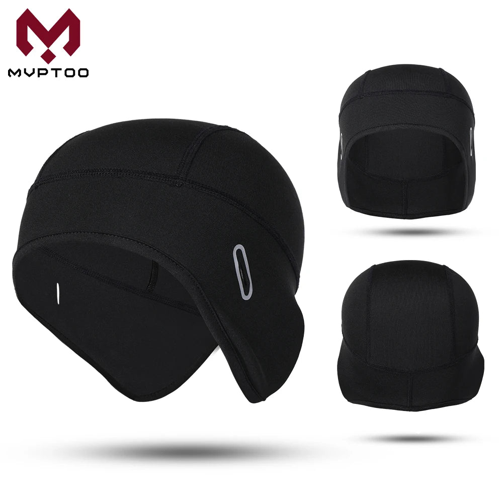 Winter Thermal Hats Fleece Beanies Ear Warmer Outdoor Sports Ski Snowboard Running Cycling Bike Soft Stretchy Cap Headwear Men