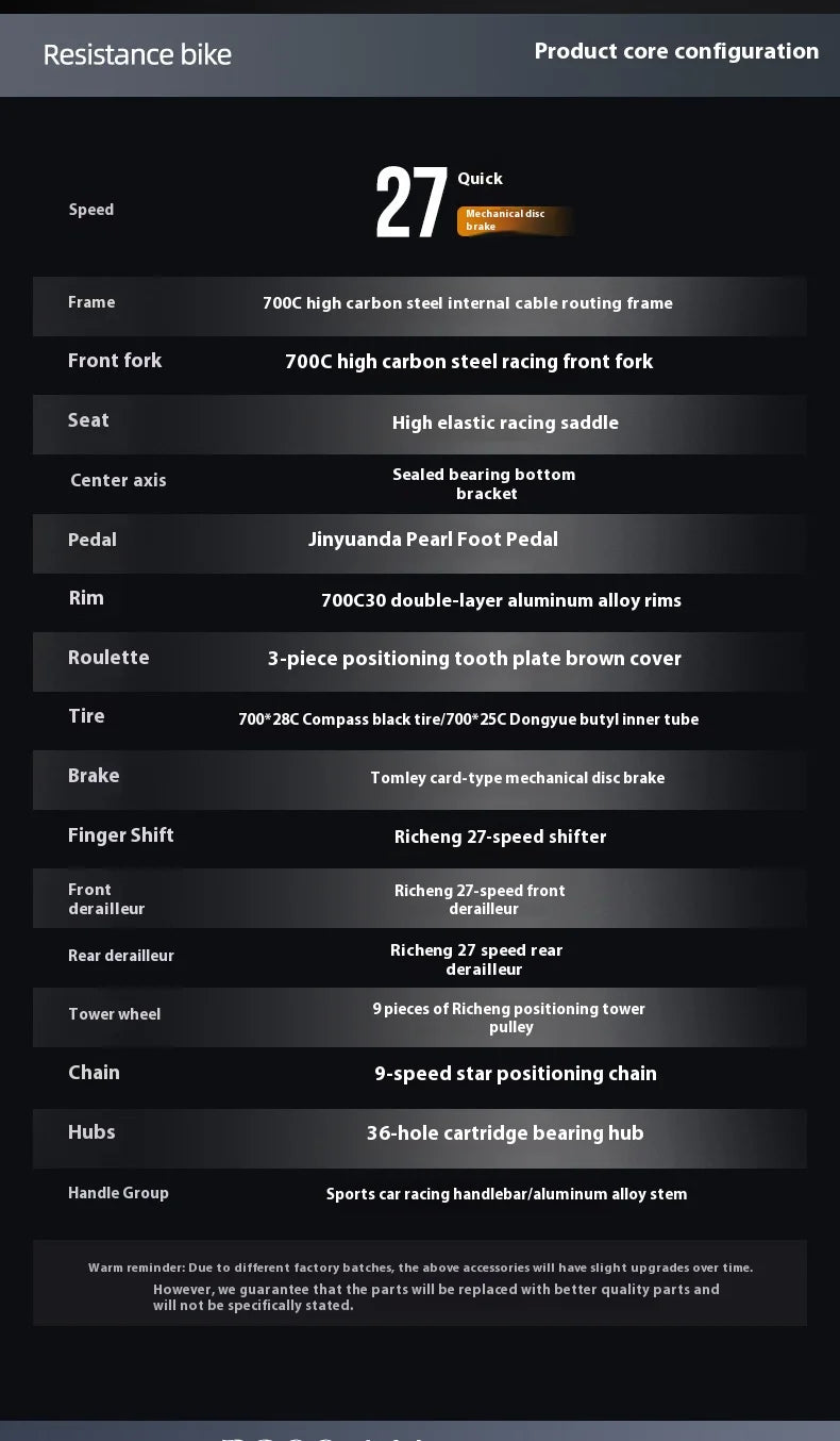 700CRoad Bike Bicycle Youth Lightweight Ultralight Adult Men's27Speed Racing Women's Bicycle