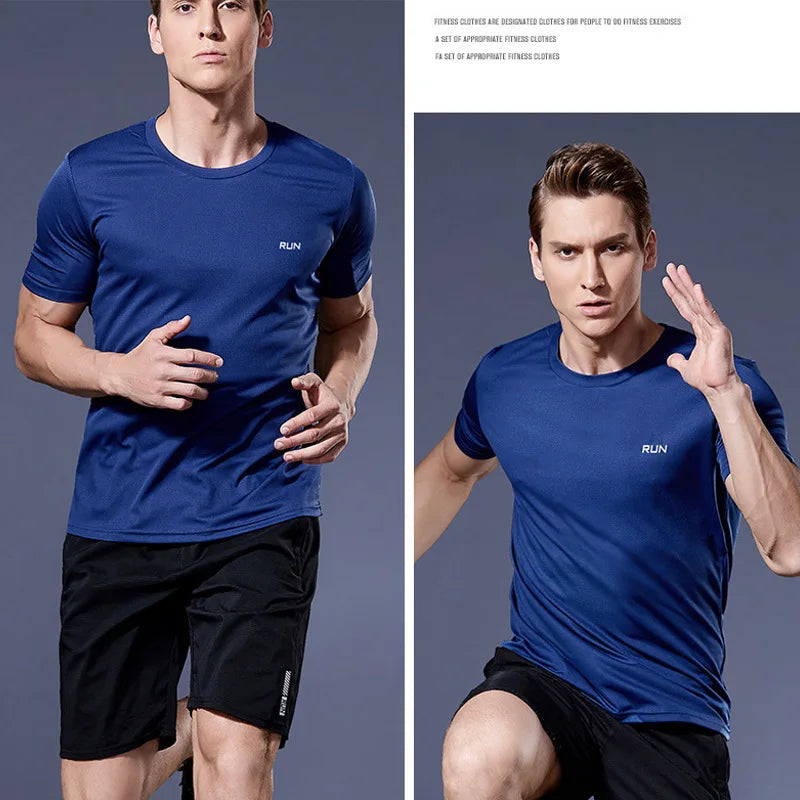 Running Shirts Soccer Shirts Men's Jersey Sportswear Mens Jogging T-Shirts Quick Dry Compression Sport T-Shirt Fitness Gym