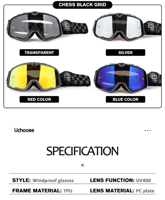 Retro Bicycles Goggles - Stylish, Functional, & UV Protection for All Seasons! 🚴‍♀️🕶️ - MANDOTOS