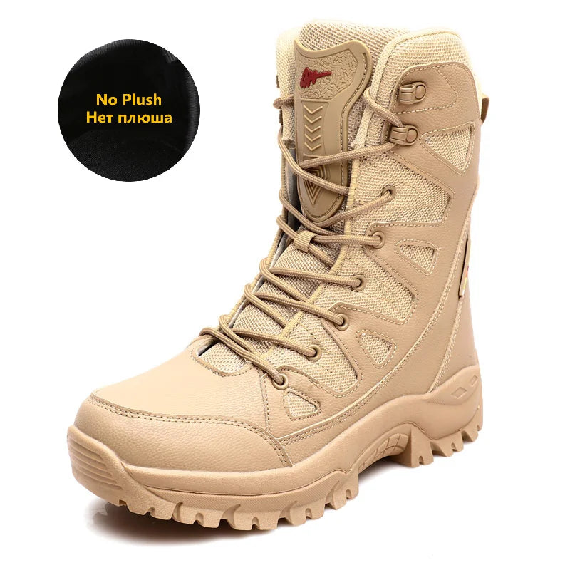 Winter Warm Waterproof Leather Snow Boots for Men - MANDOTOS