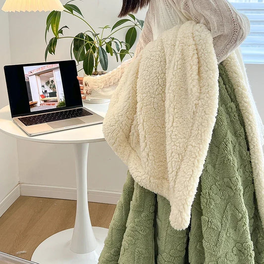 Cozy Lamb Velvet Flannel Blanket - MANDOTOS