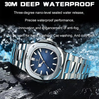 POEDAGAR Top Luxury Brand Man Watch Sports Waterproof Luminous Date Men Wristwatch Square Dial Quartz Men's Watches High Quality - MANDOTOS
