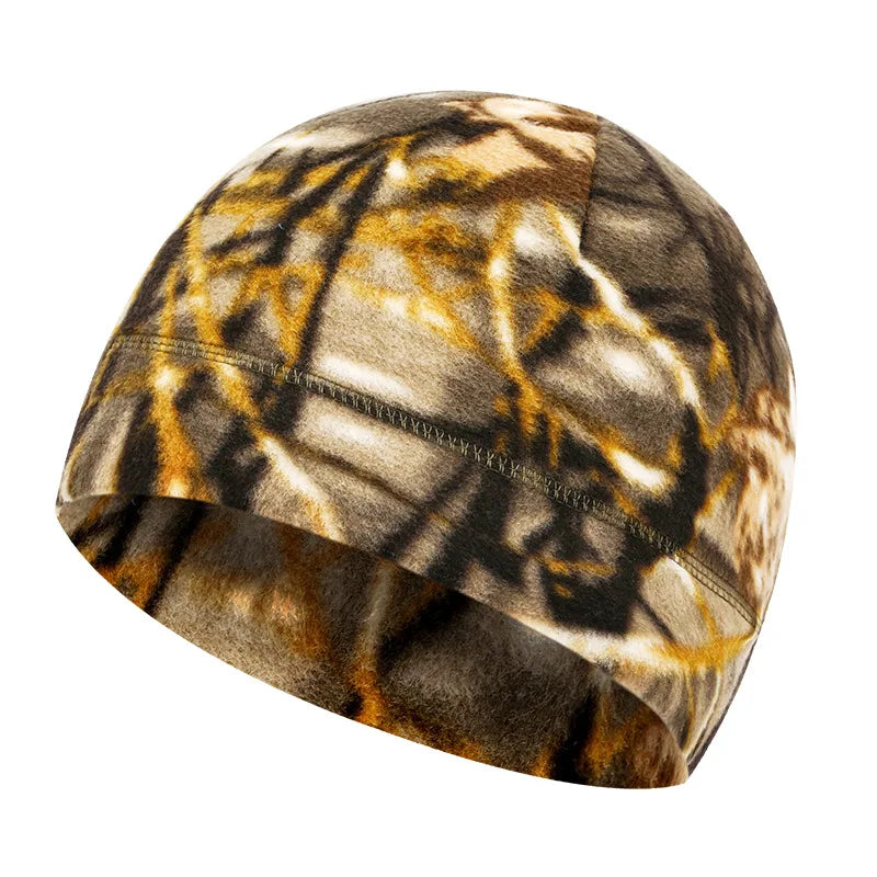 Winter Fleece Beanie Cycling Men Women Elastic Hiking Soft Thermal Commuting Ski Helmet Liner Hat Windproof Camping Cap Outdoor