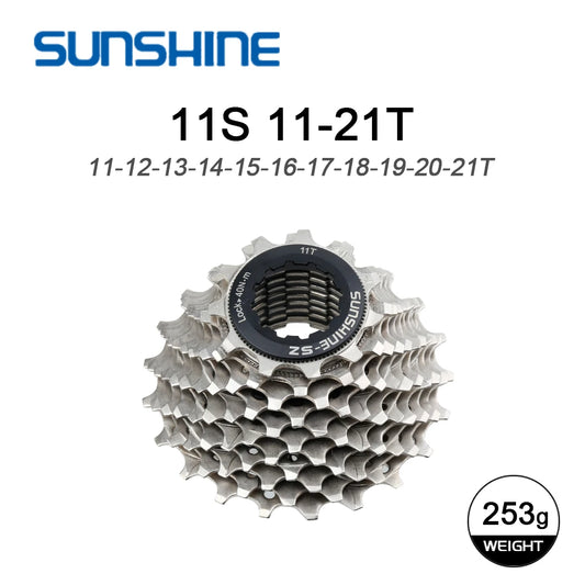 Sunshine Racing Bike Freewheel 10 11 Speed Velocidade 11-21T Bicycle Cassette Sprocket Road Bikes Ratchet