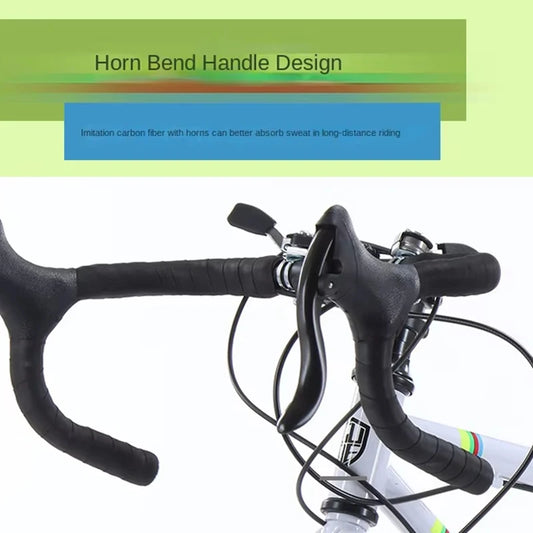 2025 New Road Bike 7/24 Speed Corner Handle Road Racing Bicycle Dual Disc Brake Lightweight Outdoor bicicleta Adult Teenagers