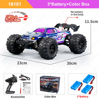 Teeggi 16101 /16102 PRO 1:16 High Speed RC Car With LED Light Drift 70KM/H 4WD RC Off-Road Car Monster Truck Toy For Kid Gifts - MANDOTOS